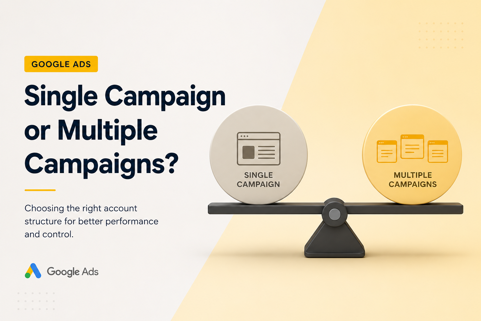 Google Ads Account Structure: Should You Use One Campaign or Multiple Campaigns?